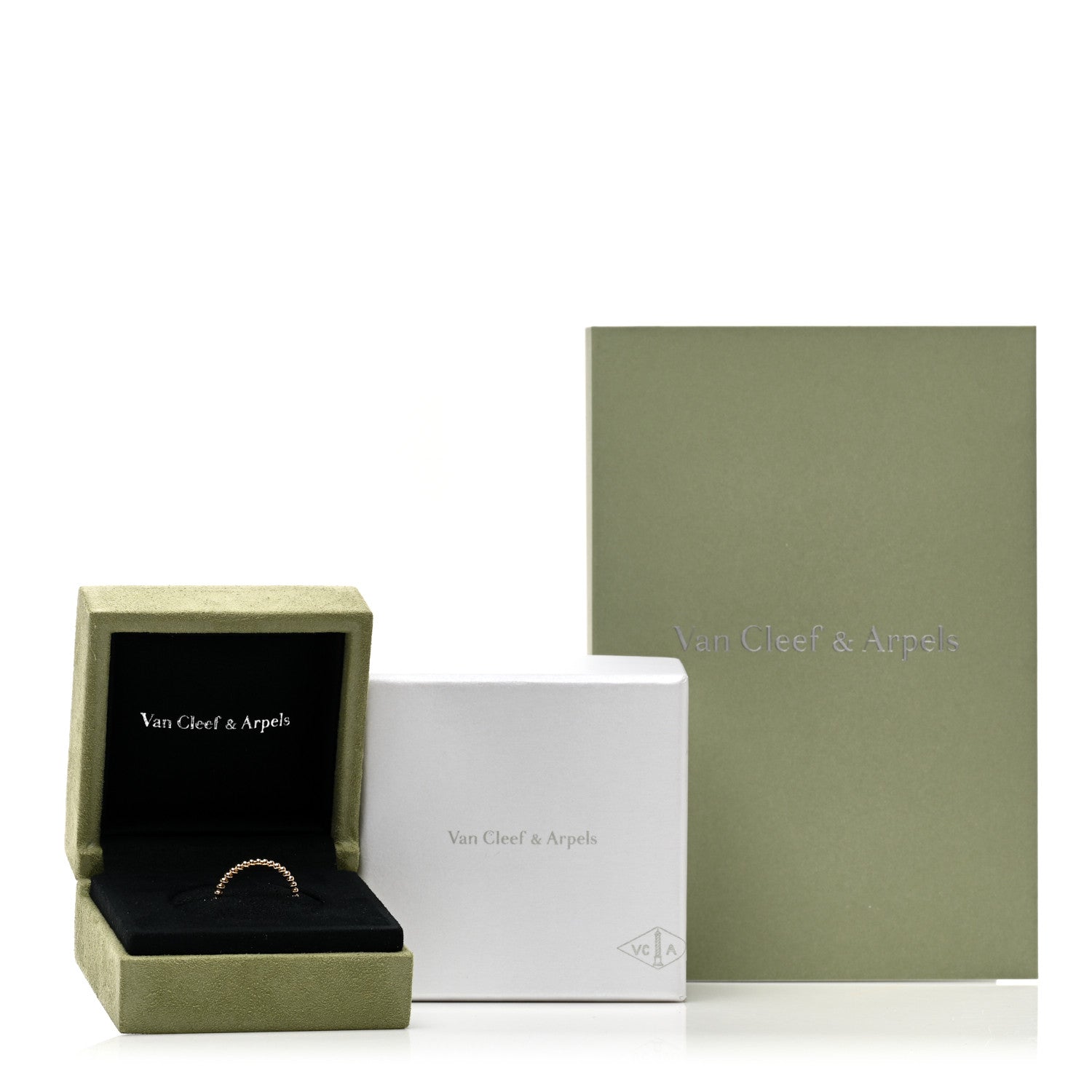 Van Cleef & Arpels 18K Yellow Gold Small Perlee Ring 52 6 5 of 5