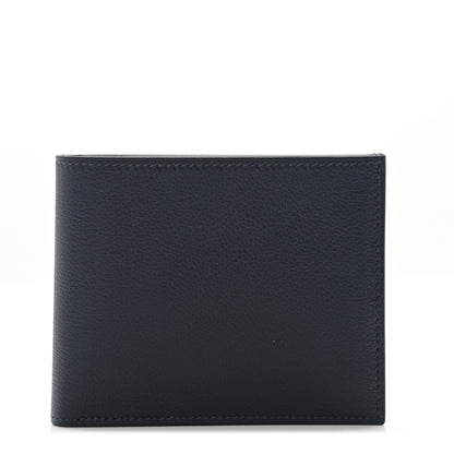 Hermes Evercolor Citizen Twill Compact Wallet Bleu Nuit Vert Moyen Bleu Saphir 1 of 8