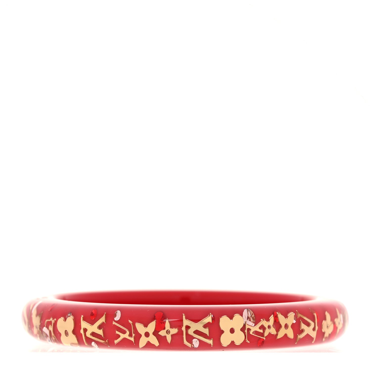 Louis Vuitton Resin Swarovski Small Inclusion Bracelet Rose Pop 3 of 4