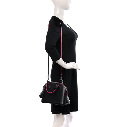 Louis Vuitton Epi Alma BB Black Hot Pink 2 of 10