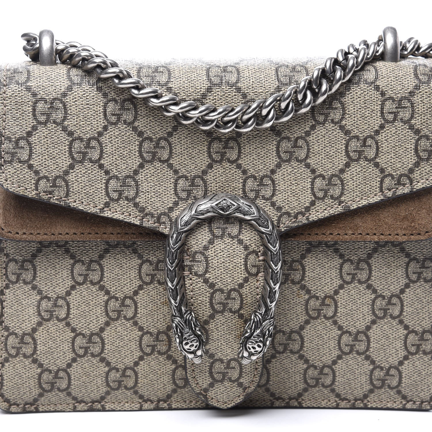 Gucci GG Supreme Monogram Mini Dionysus Shoulder Bag Taupe 12 of 12