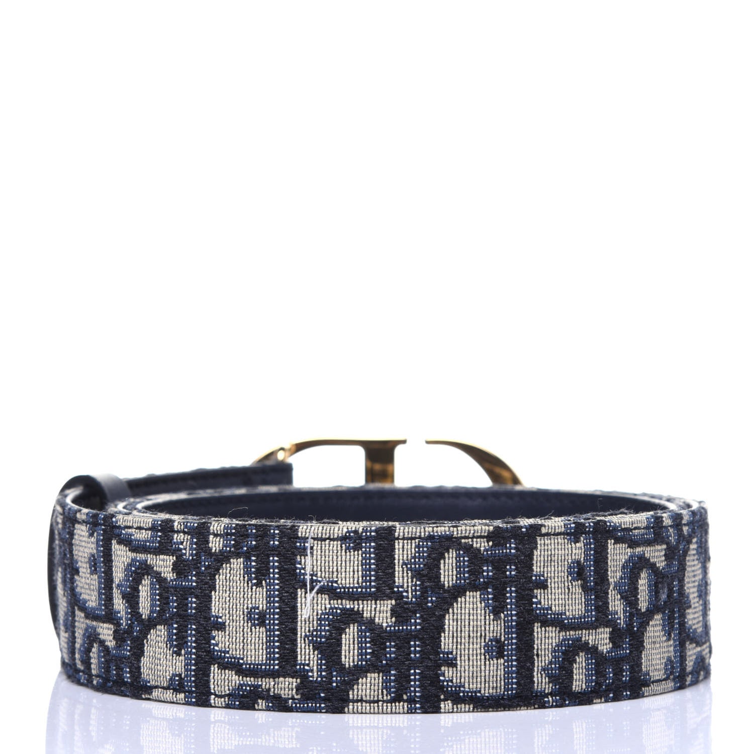 Christian Dior Oblique 30 Montaigne 35mm Belt 90 Blue 2 of 9