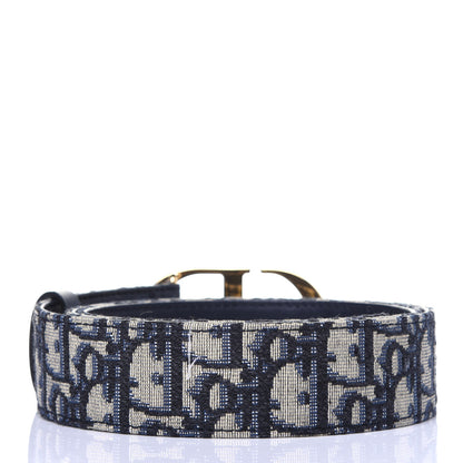Christian Dior Oblique 30 Montaigne 35mm Belt 90 Blue 2 of 9