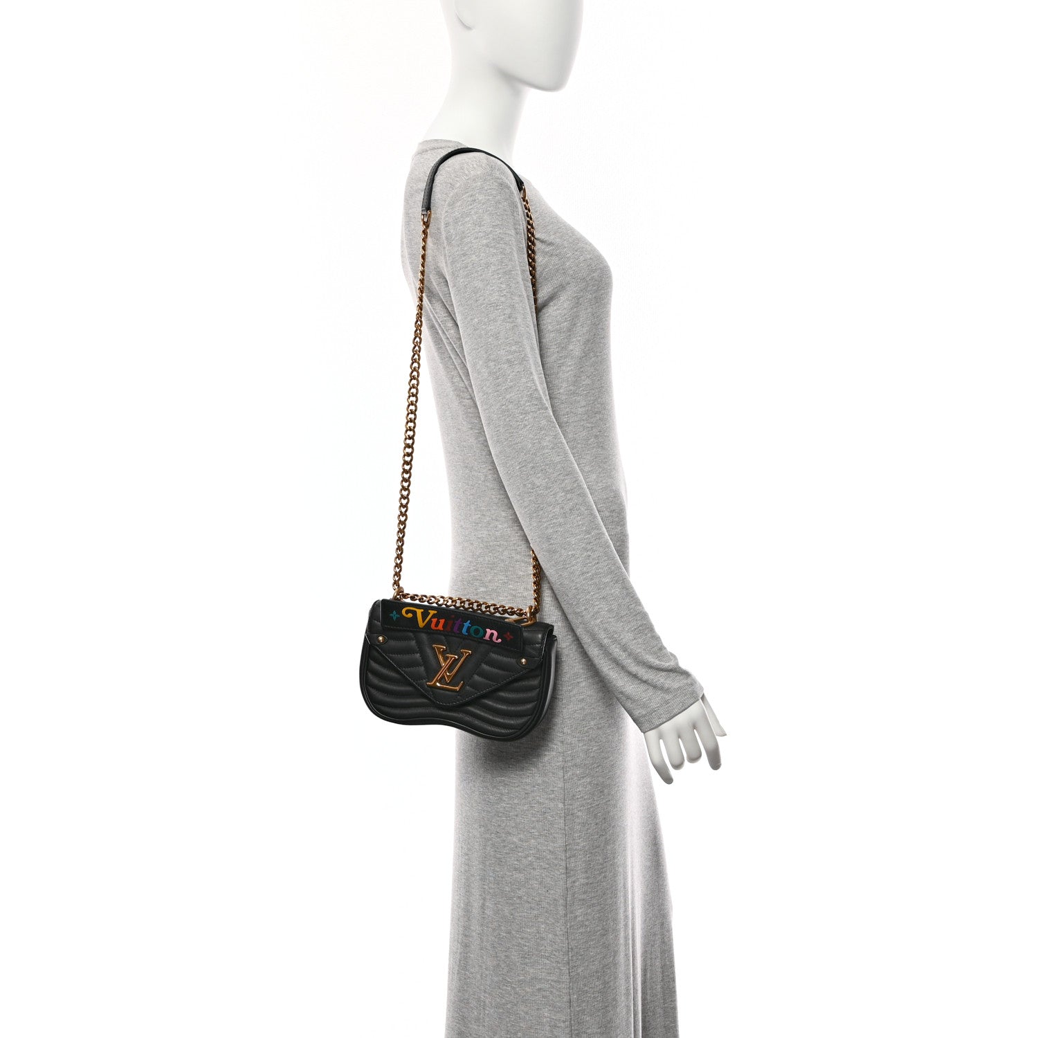 Louis Vuitton Calfskin New Wave Chain PM Black 2 of 9