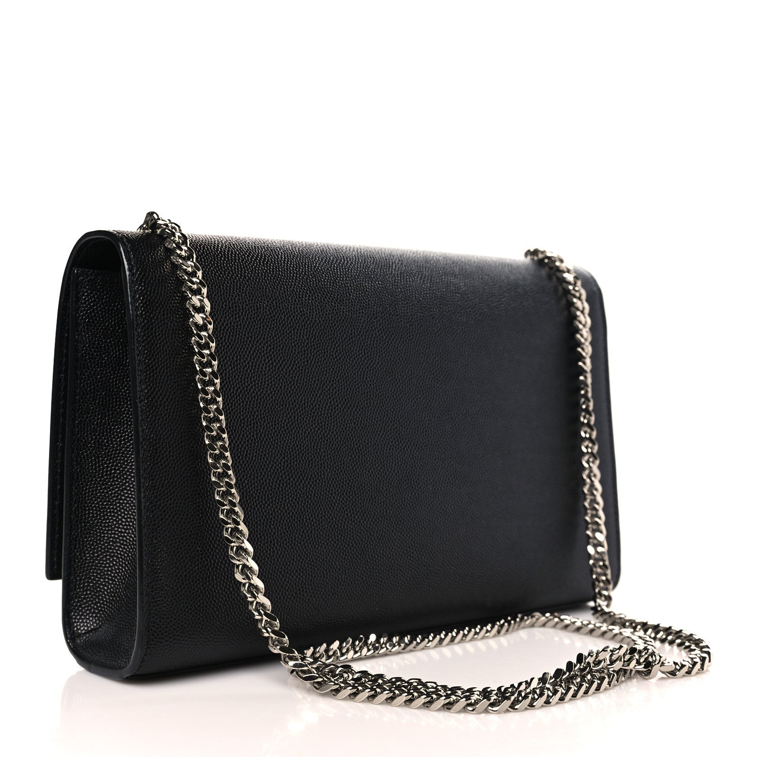 Saint Laurent Grain De Poudre Medium Classic Monogram Kate Satchel Black 2 of 8