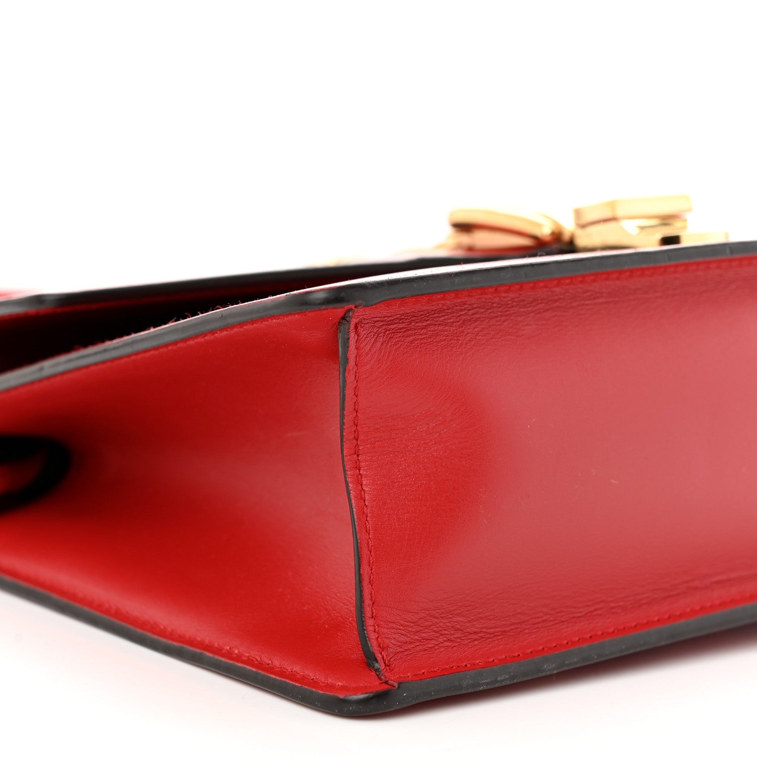 Gucci Calfskin Small Sylvie Shoulder Bag Hibiscus Red 9 of 12
