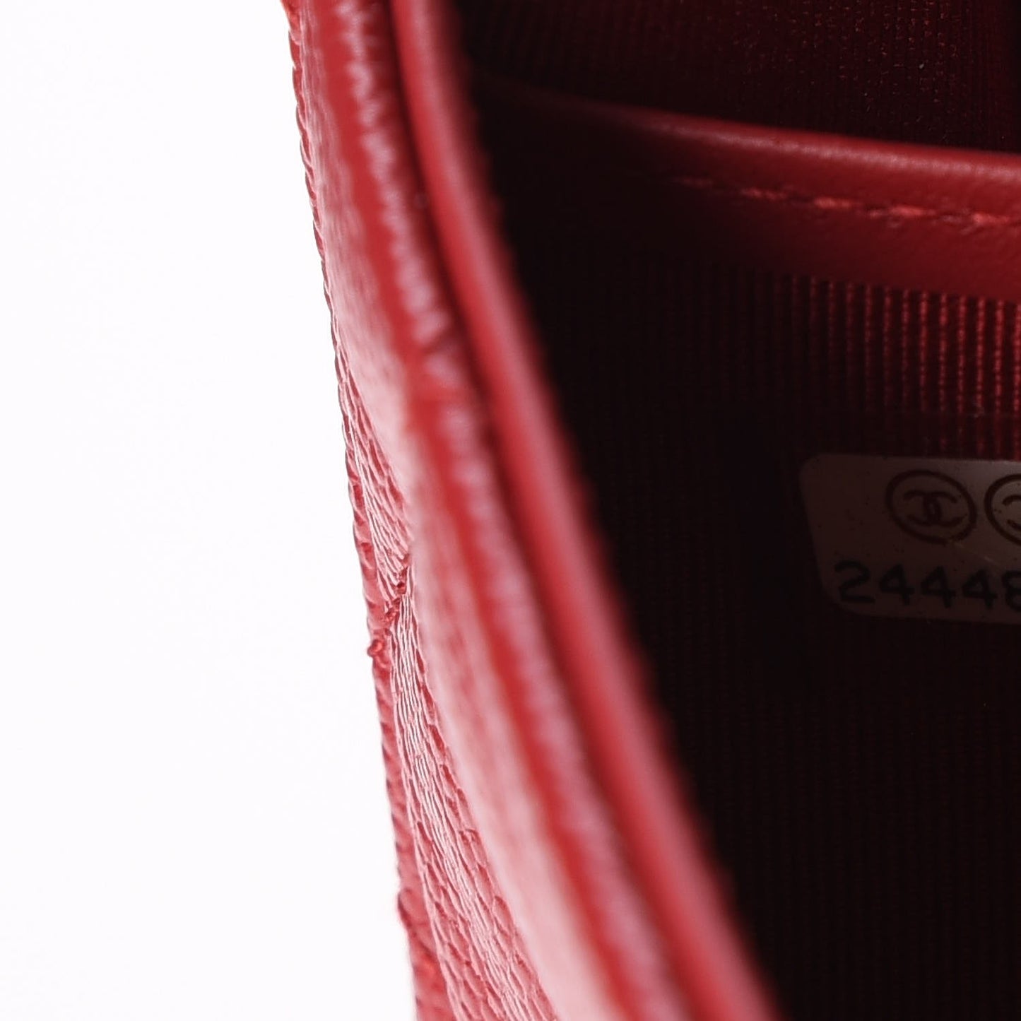 Caviar Quilted Large Gusset Flap Wallet Dark Red