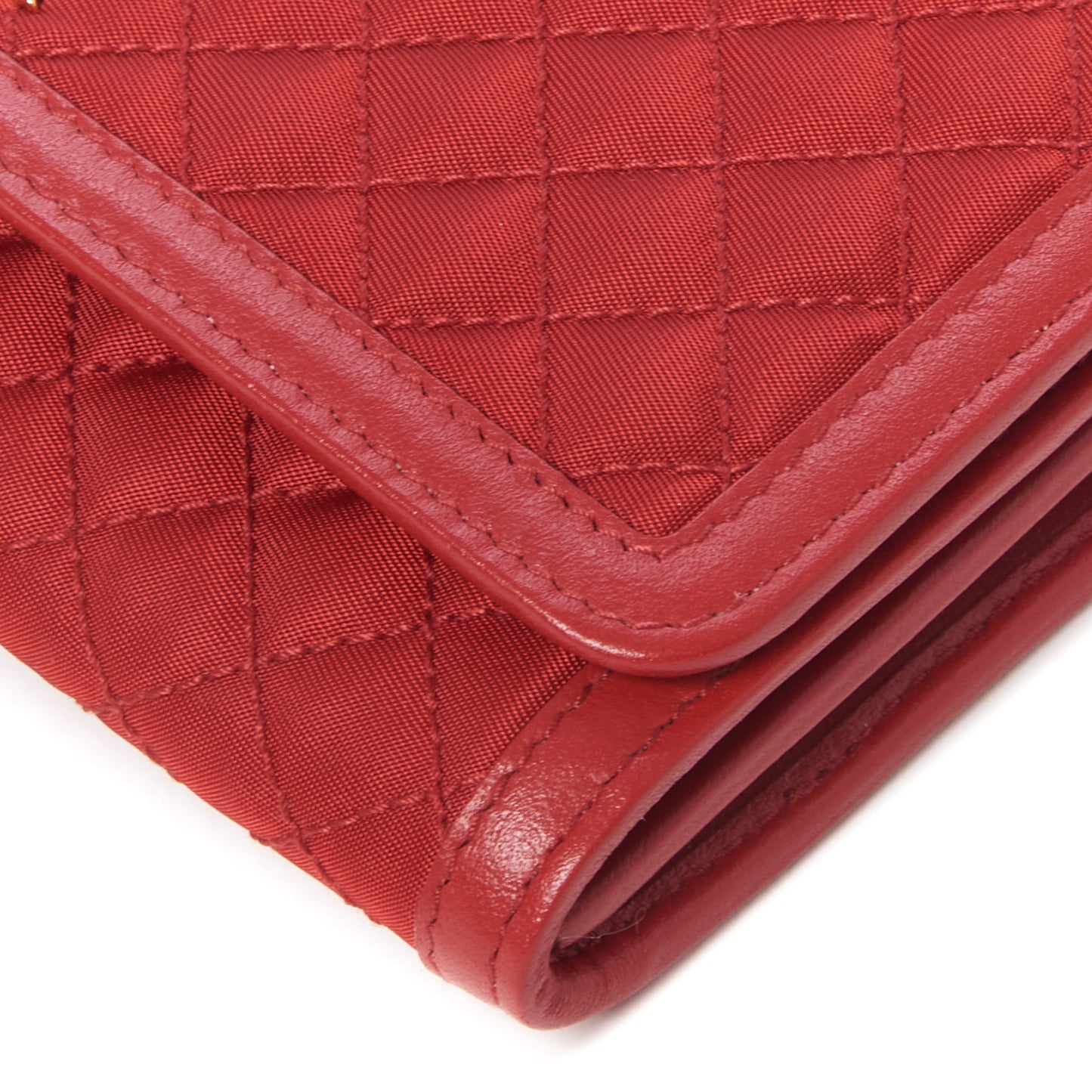 Tessuto Quilted Mini Crossbody Wallet Fuoco