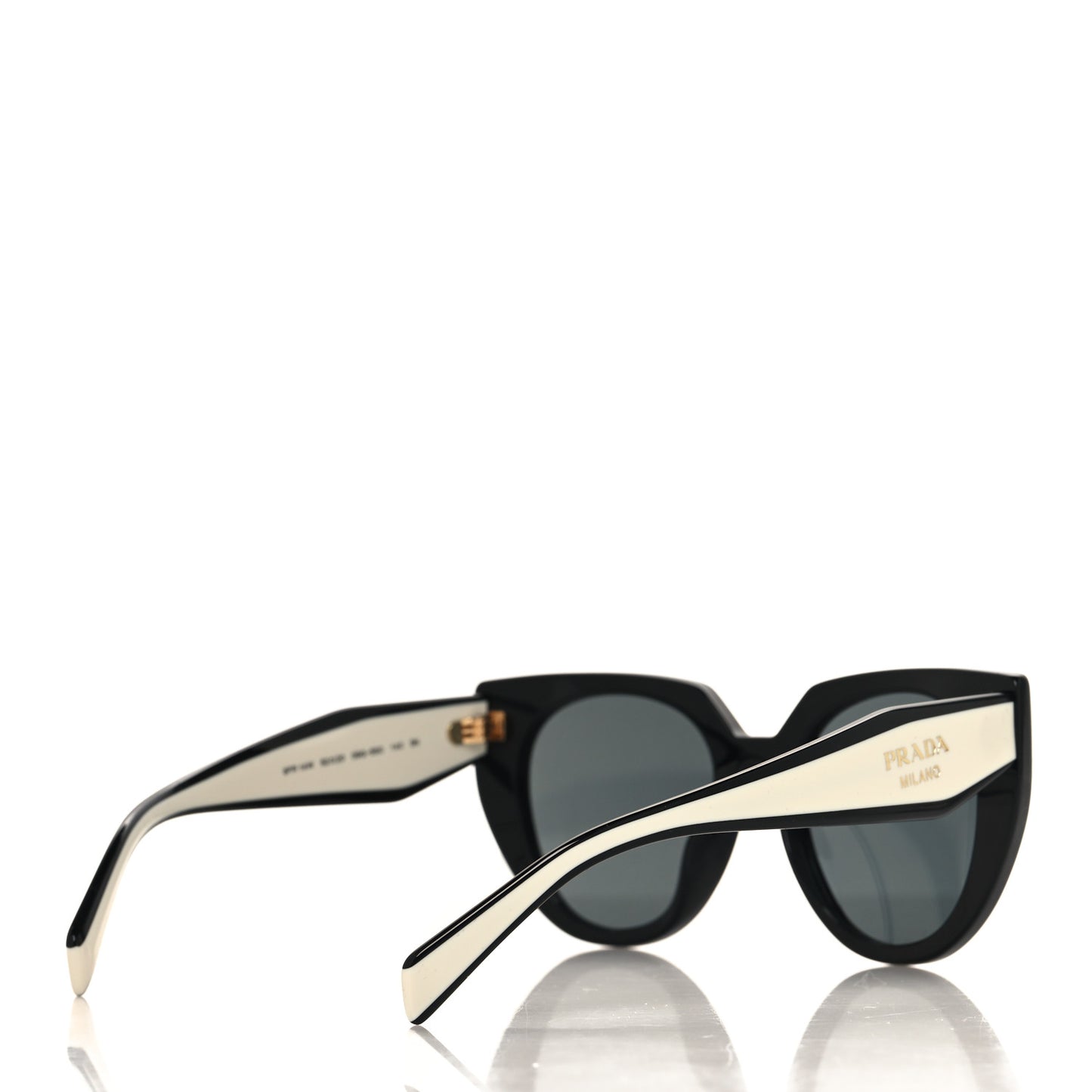 Acetate Square Sunglasses SPR 14W Black White