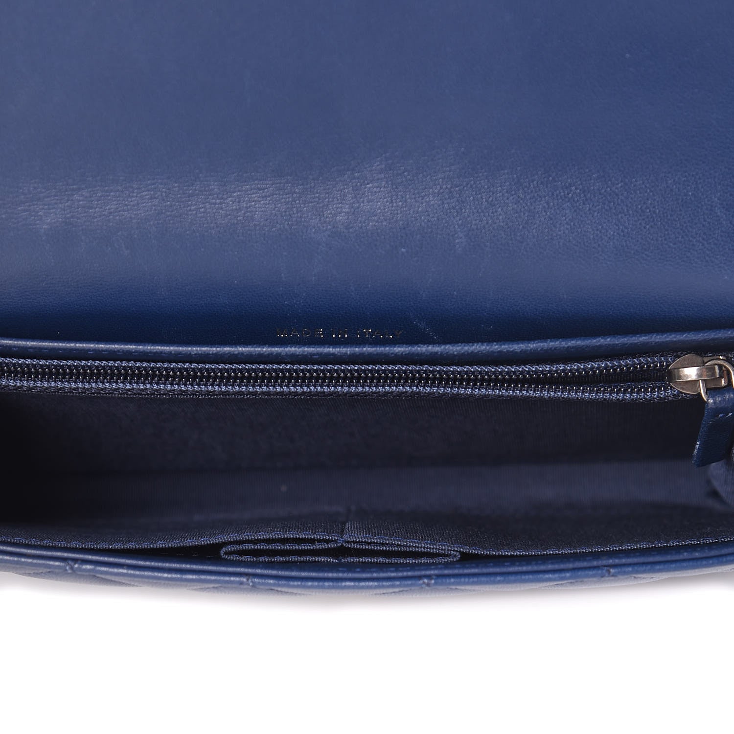 Chanel Lambskin Quilted Boy Wallet On Removable Chain WOC Navy Blue 5 of 13