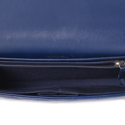 Chanel Lambskin Quilted Boy Wallet On Removable Chain WOC Navy Blue 5 of 13