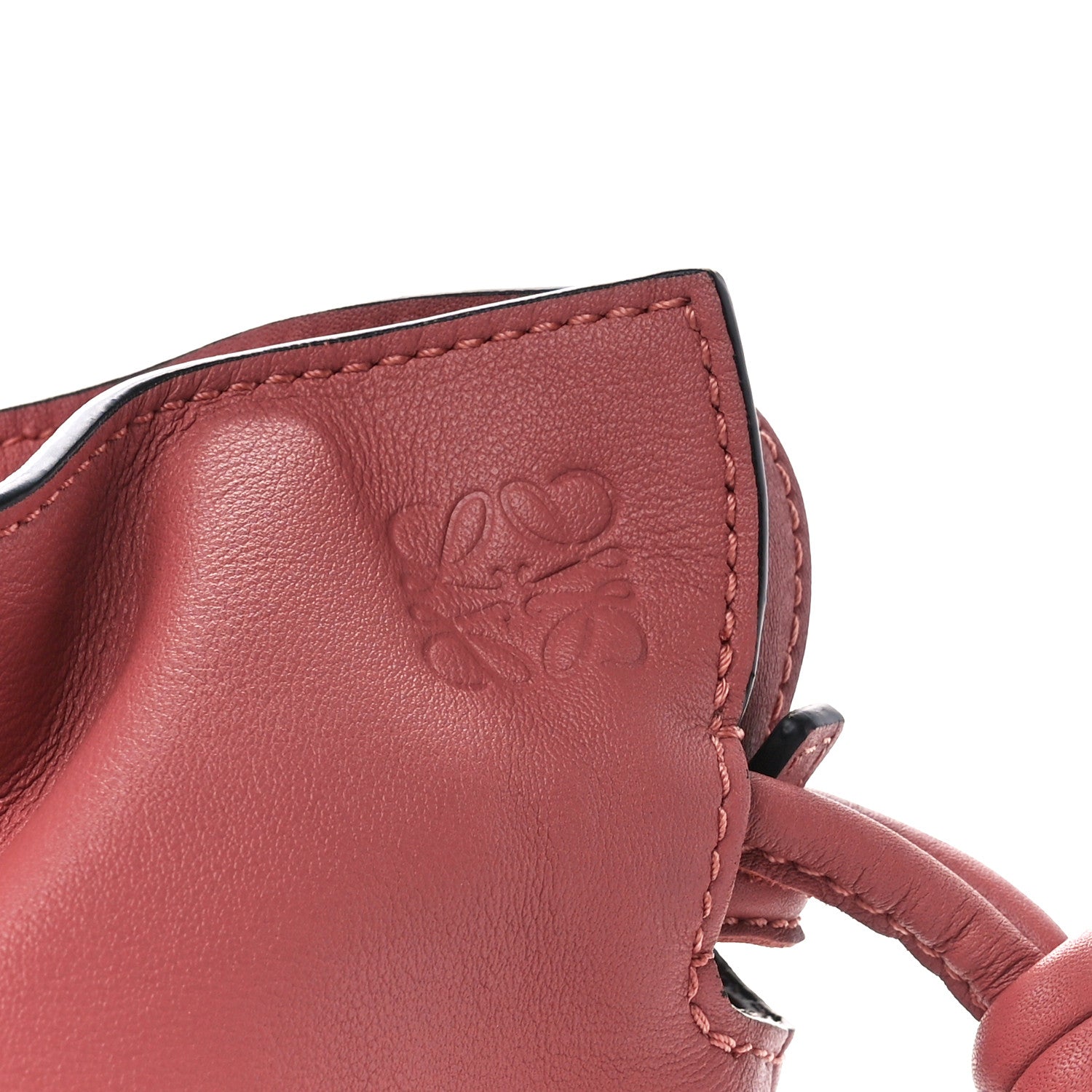 Loewe Calfskin Mini Flamenco Knot Clutch Pink 7 of 10