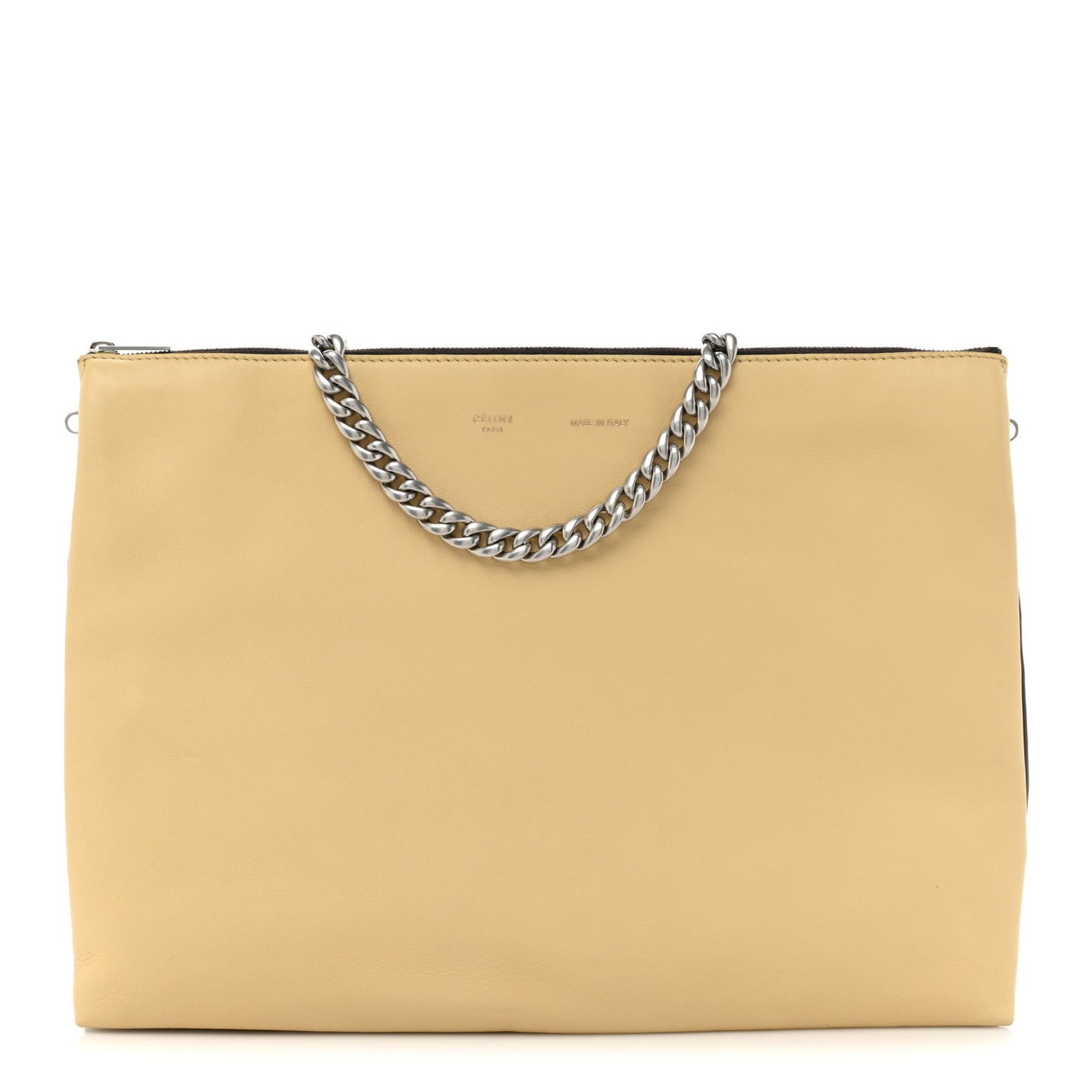 Lambskin Soft Trio Zipped Bag Vanilla