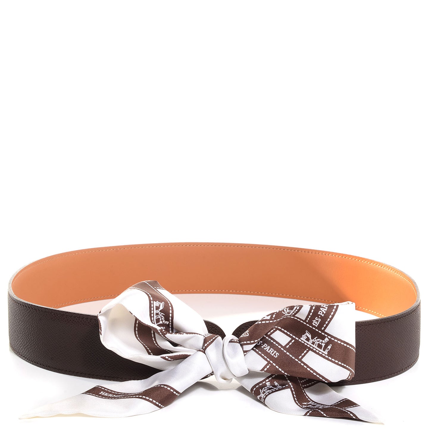Epsom Monogram Kimono Belt w Bolduc Twilly Medium Chocolate