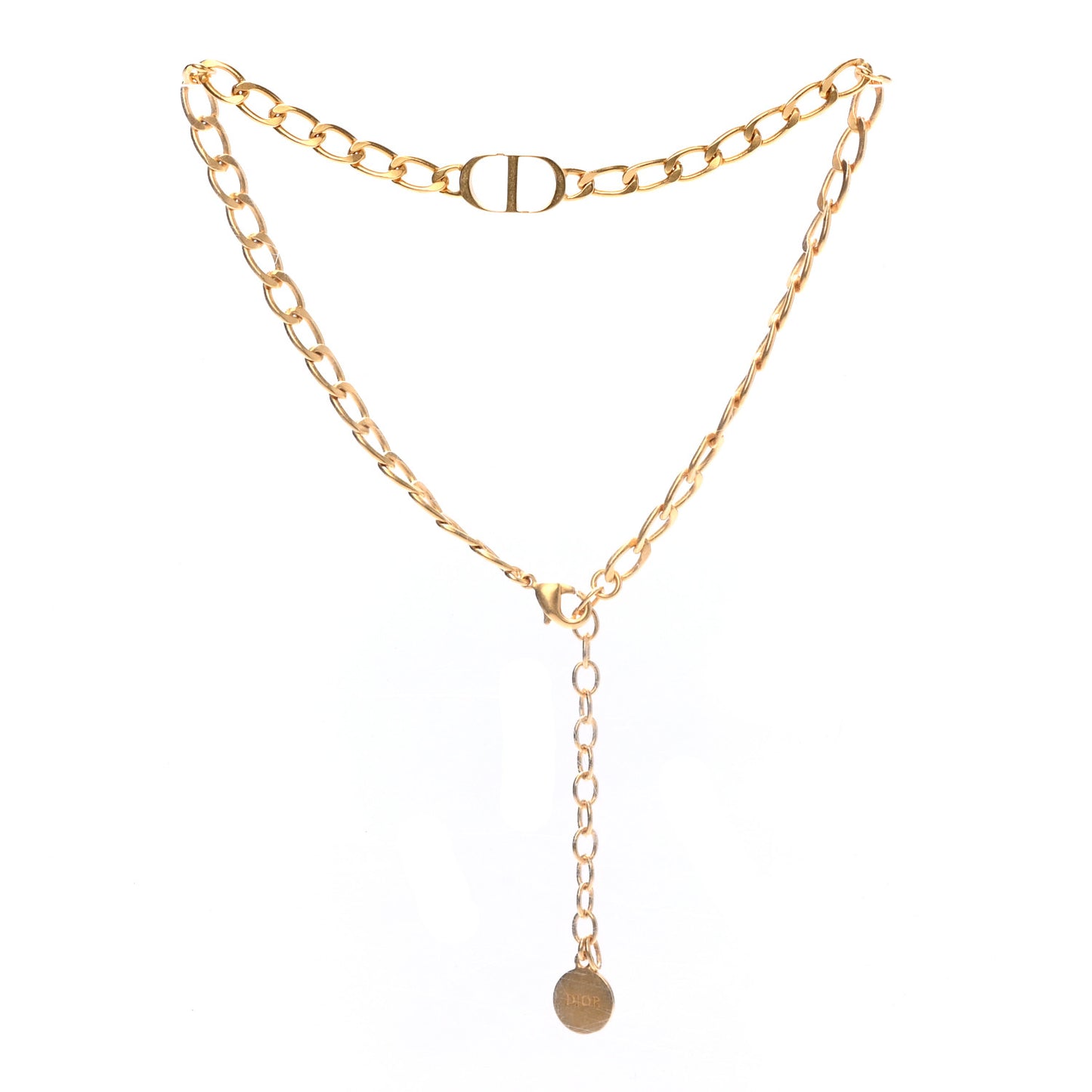 Metal Petit CD Choker Necklace Gold