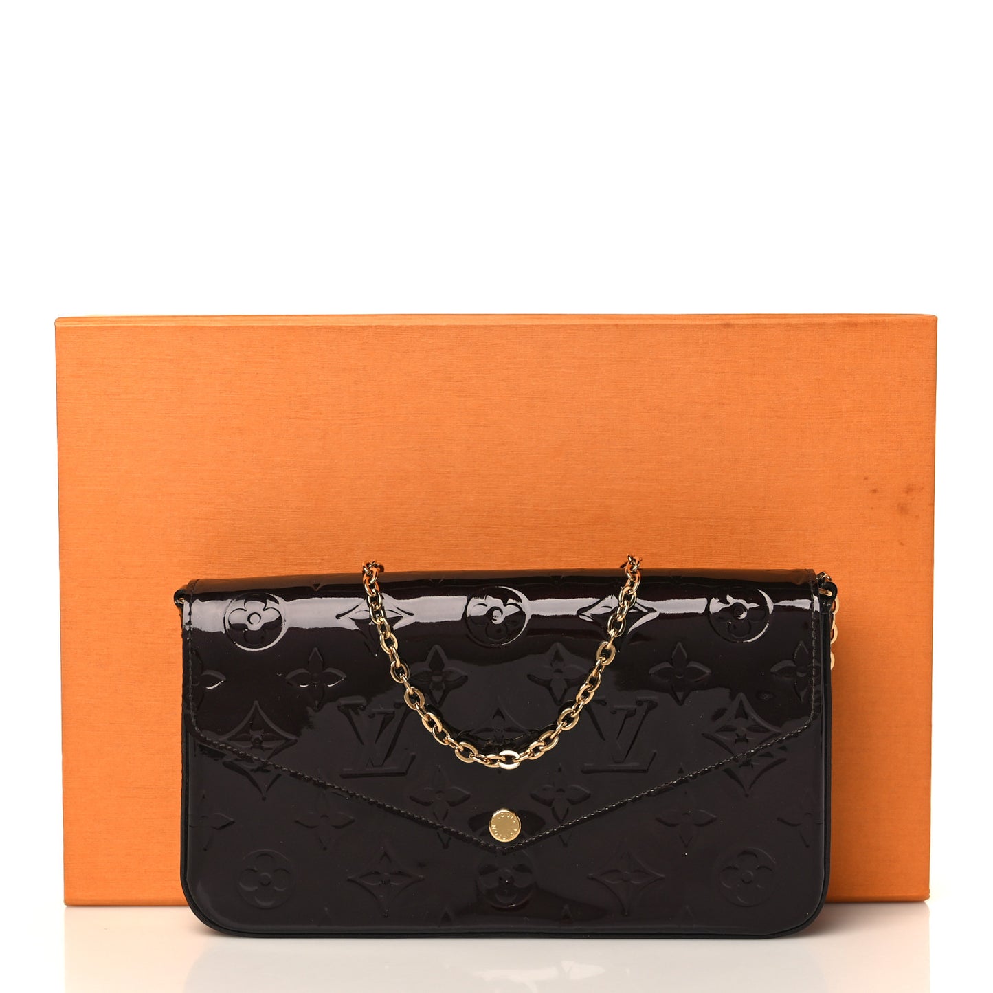 Vernis Pochette Felicie Chain Wallet Amarante