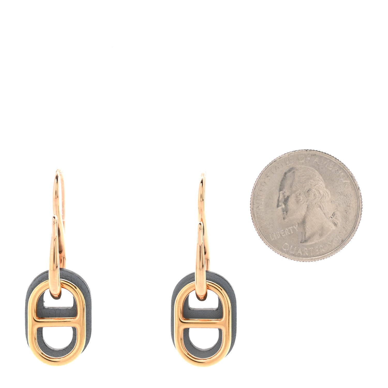 Hermes Swift O'maillon Earrings Bleu Lin 2 of 4