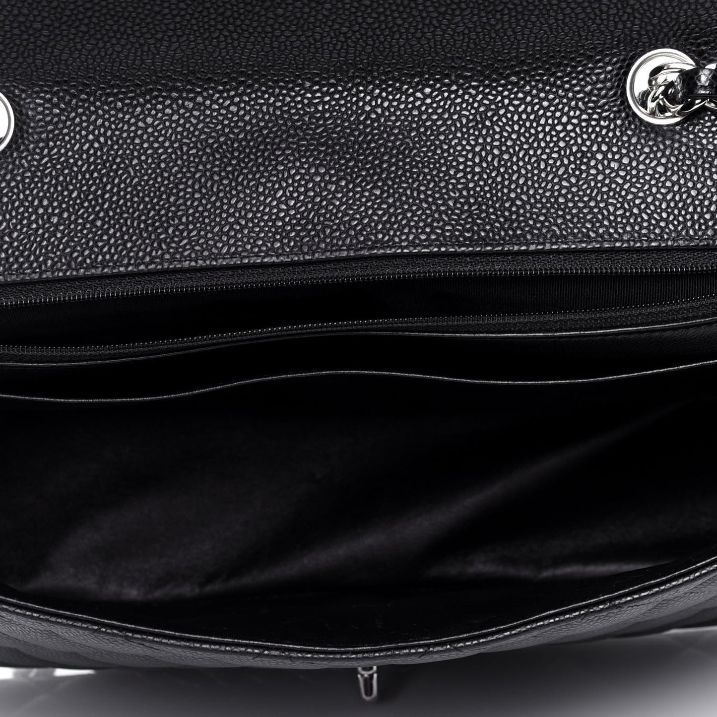 Caviar Quilted Jumbo Single Flap Black