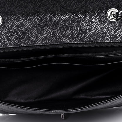 Chanel Caviar Quilted Jumbo Single Flap Black 5 of 11