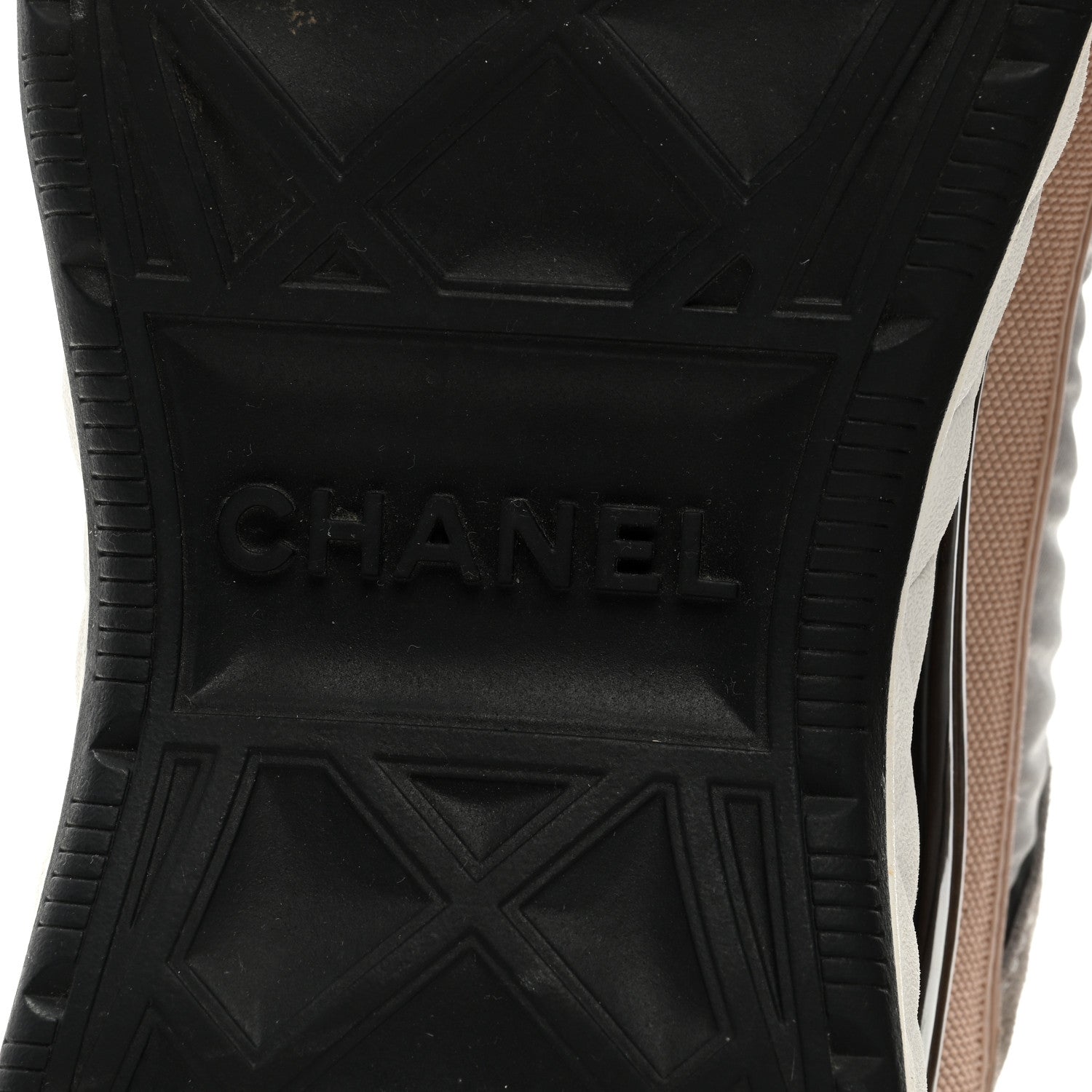 Chanel Fabric Suede Calfskin CC Sneakers 39 Pink Grey 6 of 8