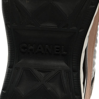 Chanel Fabric Suede Calfskin CC Sneakers 39 Pink Grey 6 of 8