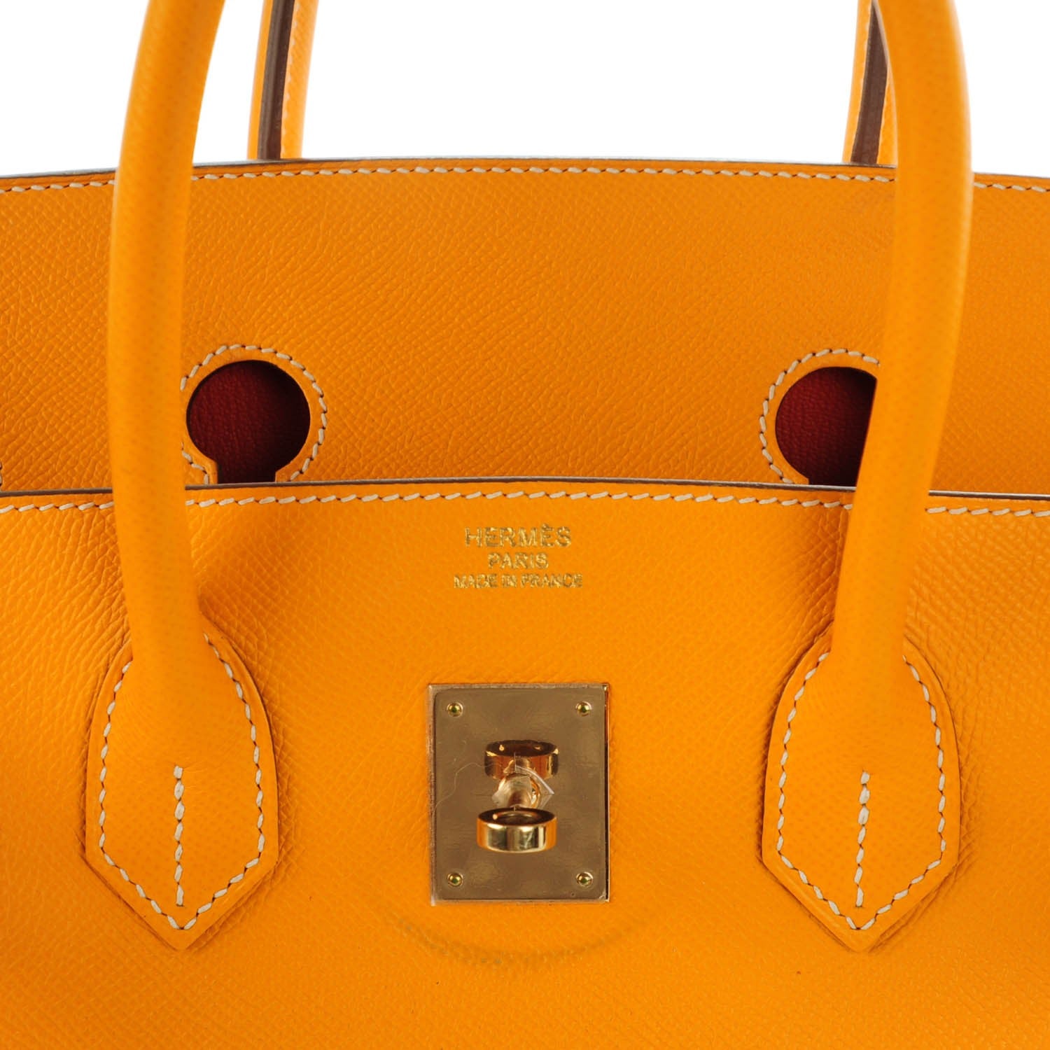 Hermes Epsom Candy Birkin 35 Jaune D'Or Feu 6 of 26
