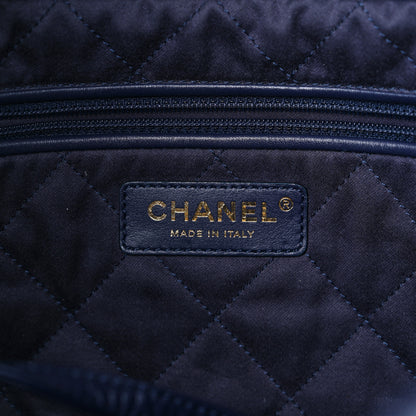 Chanel Shiny Calfskin Quilted Small Chanel 22 Navy 7 of 11