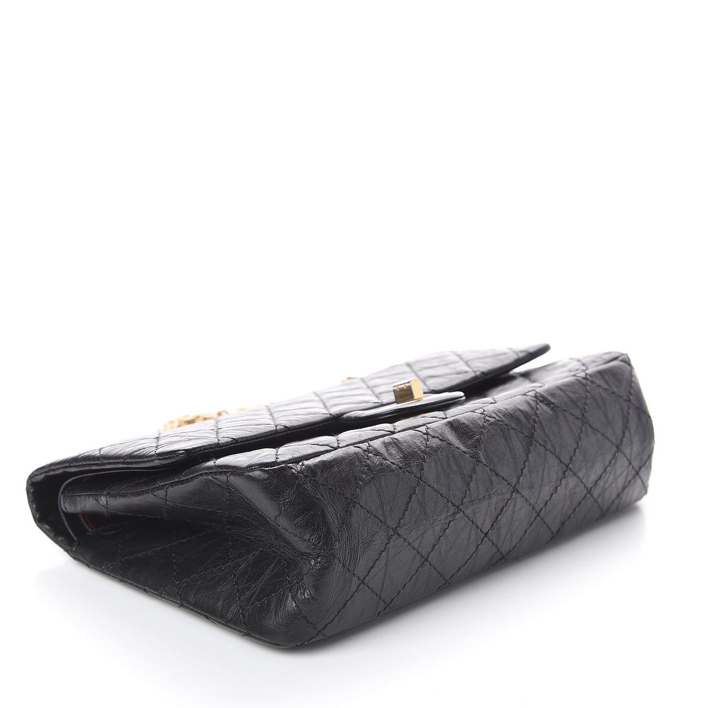 Aged Calfskin Quilted 2.55 Reissue 225 Flap Black