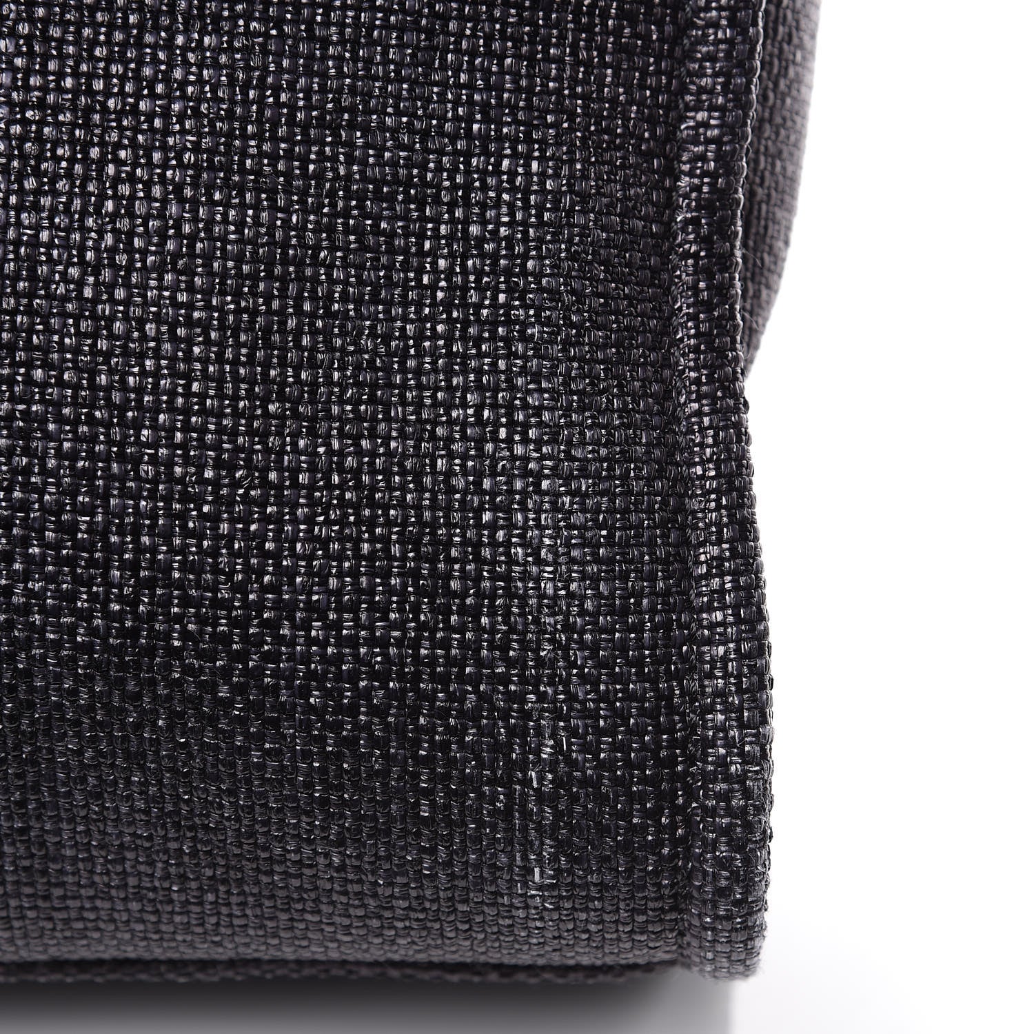 Chanel Woven Straw Raffia Small Deauville Tote Black 10 of 13
