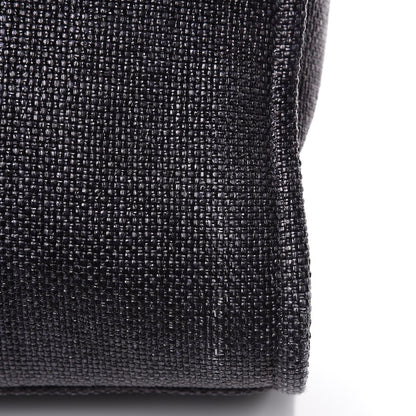 Chanel Woven Straw Raffia Small Deauville Tote Black 10 of 13