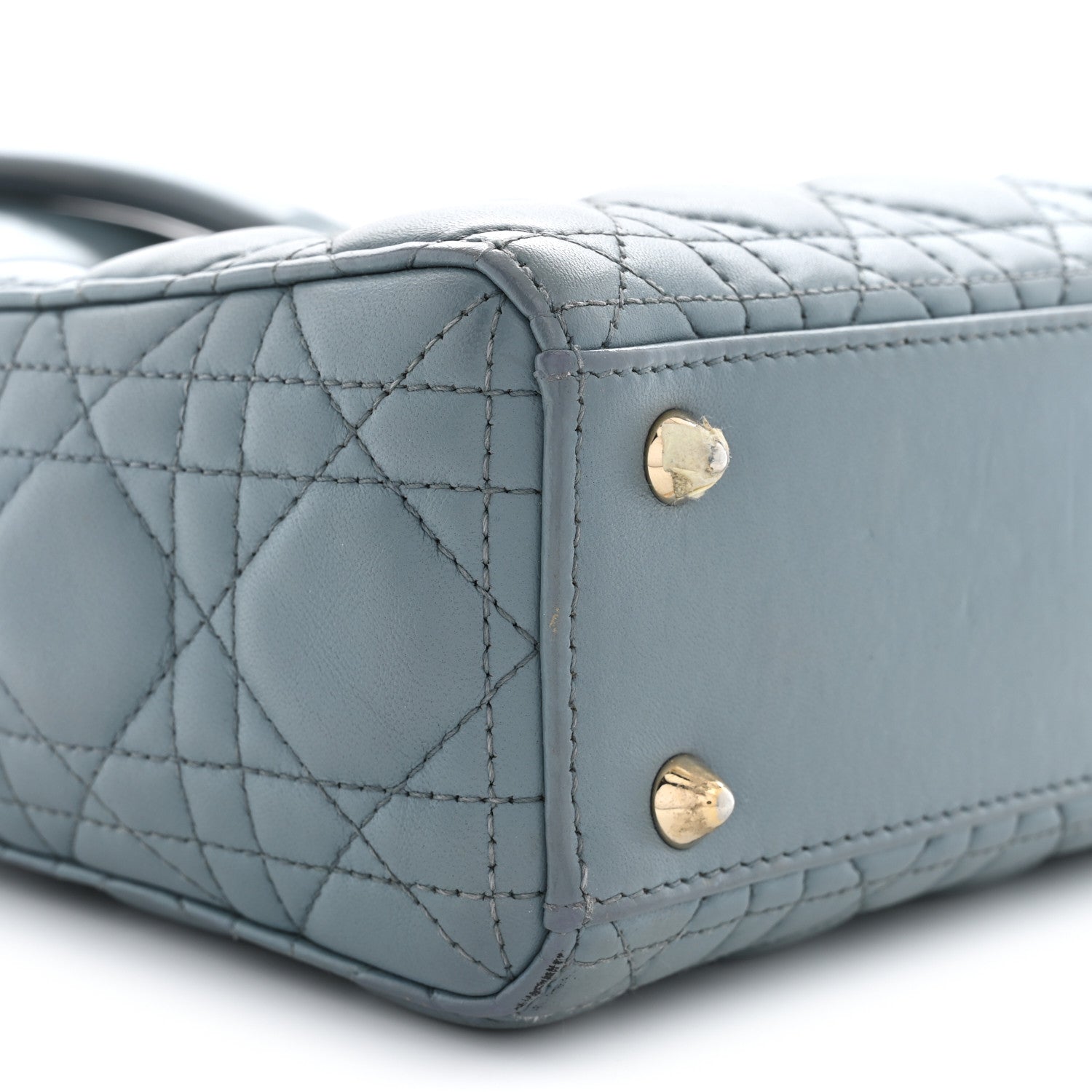 Christian Dior Lambskin Cannage Small Lucky Badges My Lady Dior Cloud Blue 9 of 13