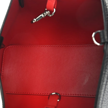 Christian Louboutin Calfskin Spiked Mini Cabarock Shopper Tote Black 5 of 8