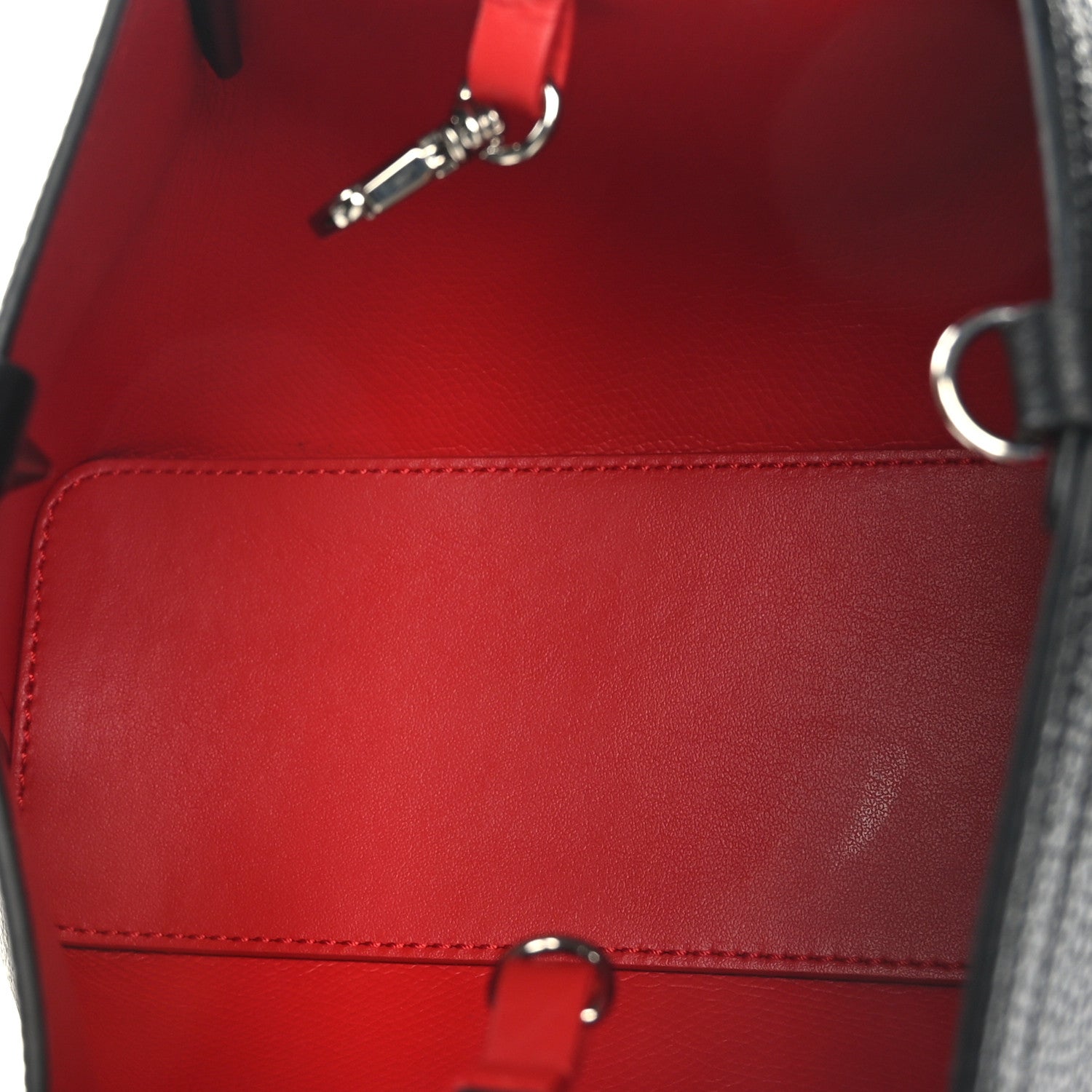 Christian Louboutin Calfskin Spiked Mini Cabarock Shopper Tote Black 5 of 8