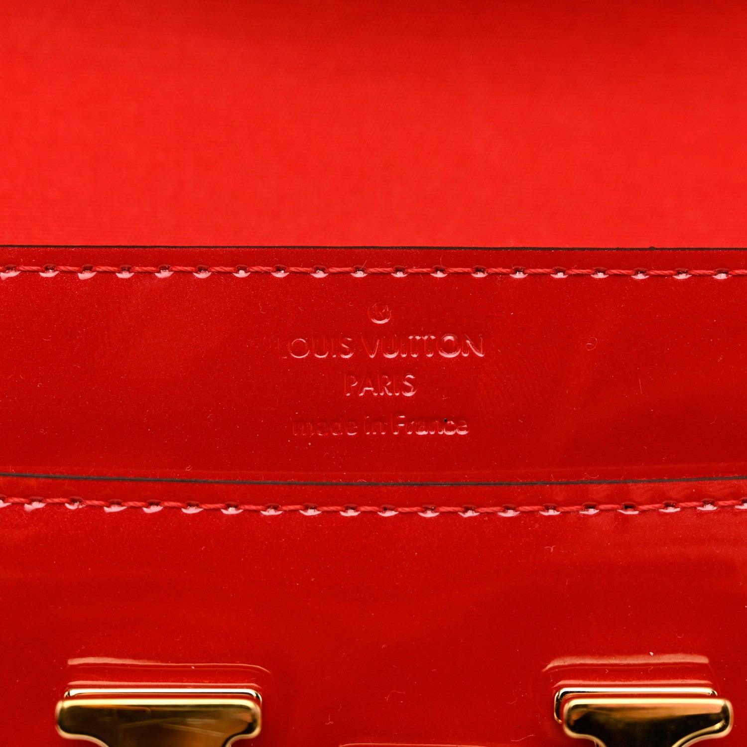 Louis Vuitton Patent Louise Clutch Cherry 5 of 10