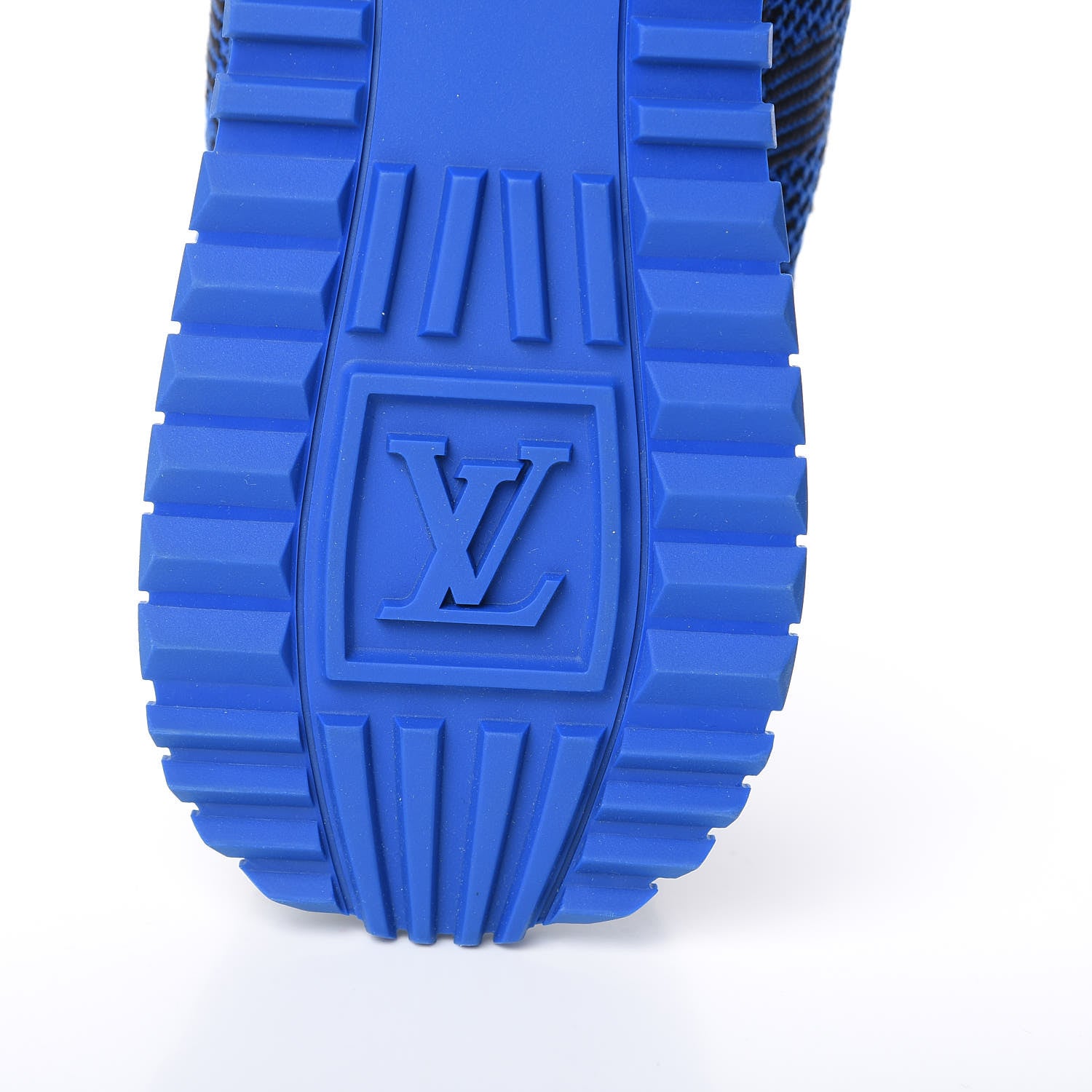 Louis Vuitton Calfskin Damier Run Away Sneakers 8.5 Blue 6 of 8