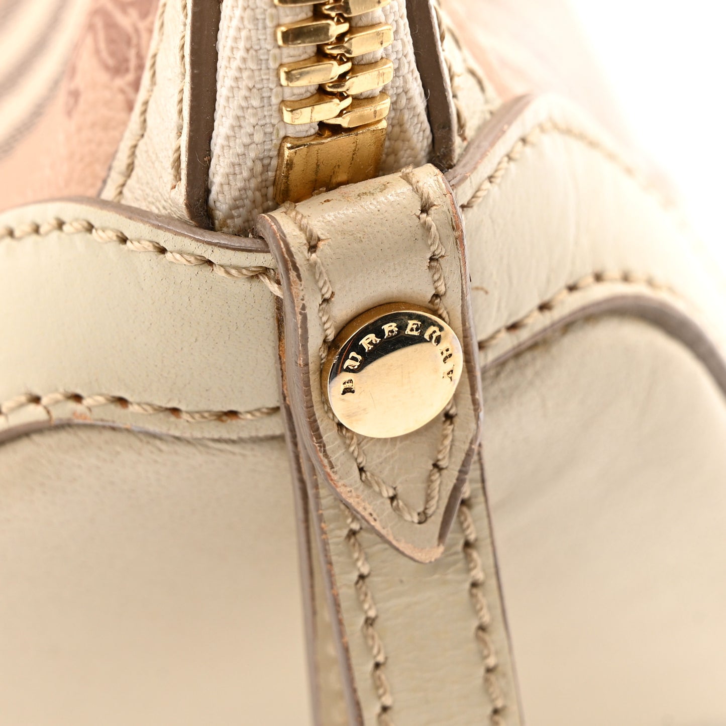 Haymarket Check Small Orchard Bowling Bag White