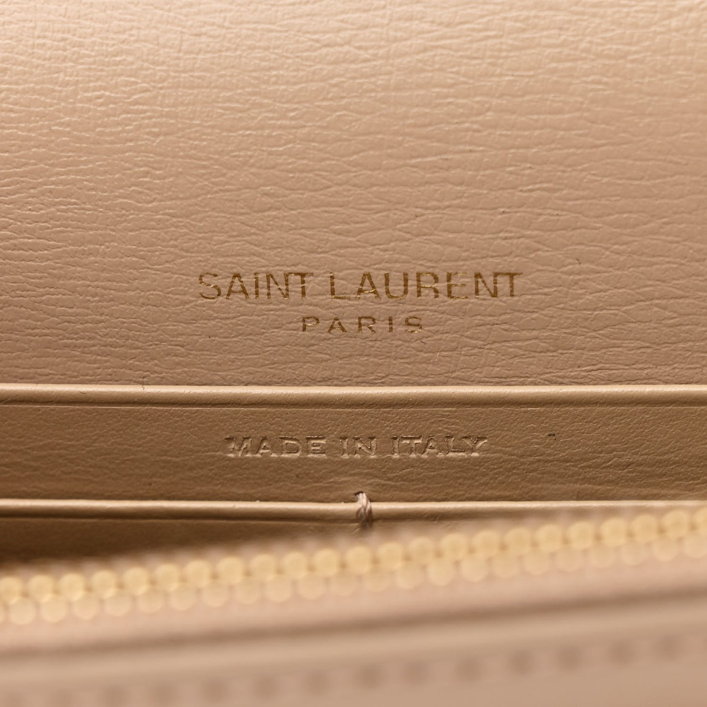 Calfskin Monogram Sunset Chain Wallet Dark Beige