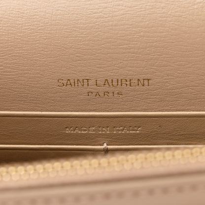 Saint Laurent Calfskin Monogram Sunset Chain Wallet Dark Beige 6 of 9