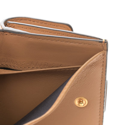 Fendi Nappa Matisse FF Diagonal Embossed Micro Tri-Fold Wallet Miele Scuro 8 of 9