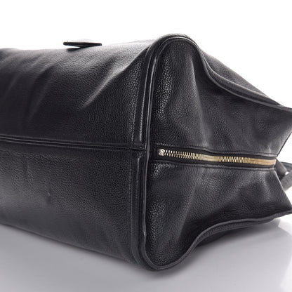 Alexander McQueen Pebbled Calfskin Large Skull Padlock Zip Around Tote Black 18 of 19