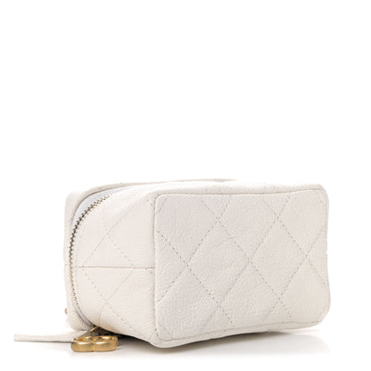 Chanel Caviar Quilted Mini Top Handle Vanity With Chain White 3 of 4