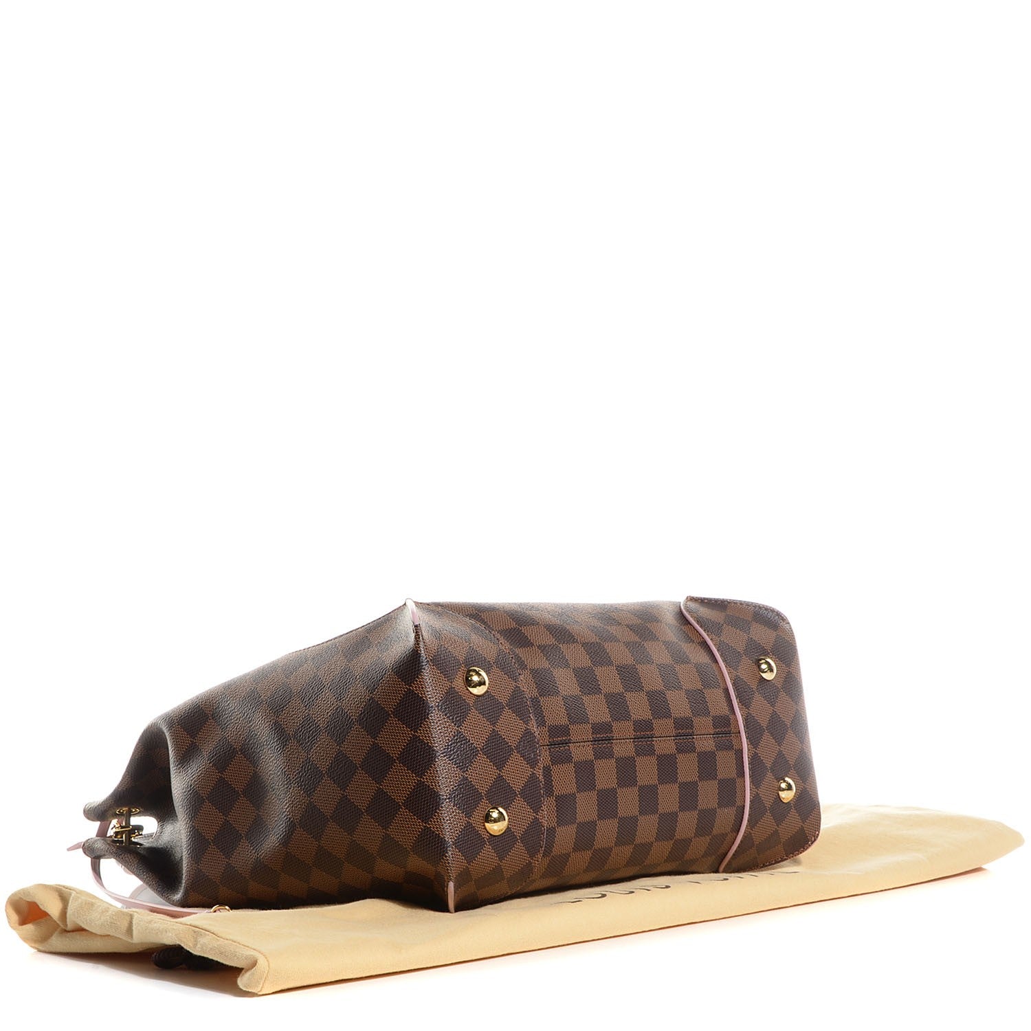 Louis Vuitton Damier Ebene Caissa Hobo Rose Ballerine 4 of 7