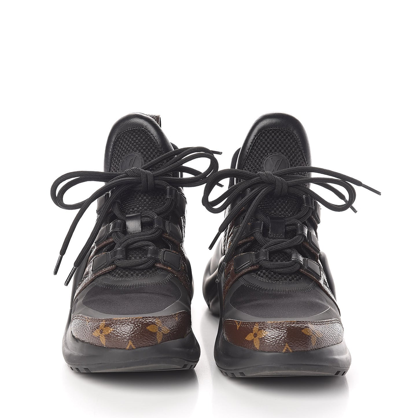 Calfskin Patent Monogram LV Archlight Sneakers 37 Black