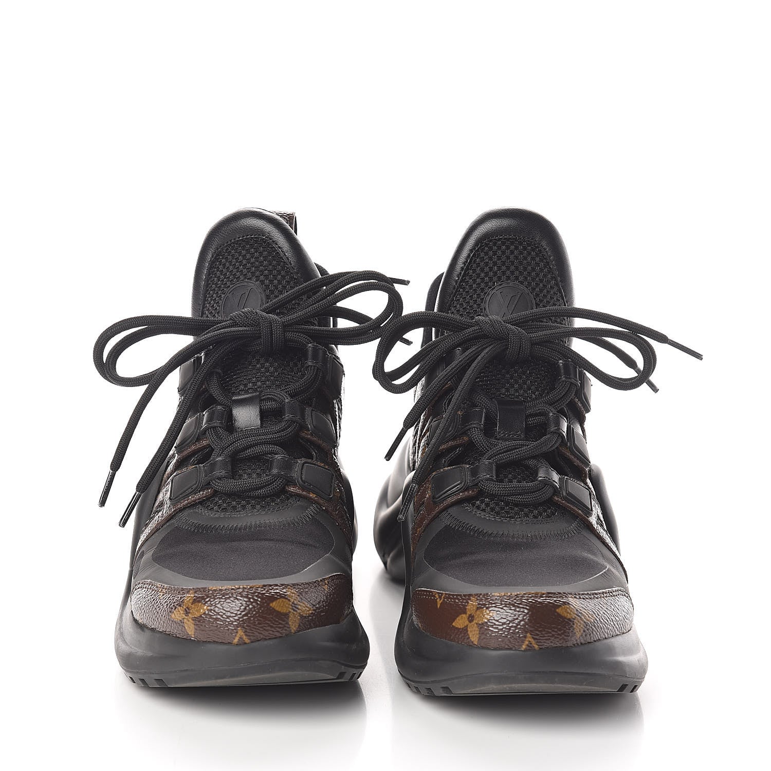 Louis Vuitton Calfskin Patent Monogram LV Archlight Sneakers 37 Black 2 of 8