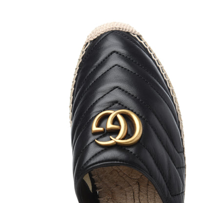 Gucci Nappa Matelasse GG Marmont Espadrille Slippers 39 Black 12 of 14
