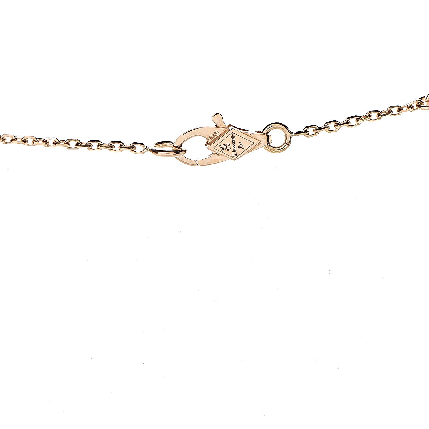 Van Cleef & Arpels 18K Yellow Gold Mother of Pearl Sweet Alhambra Butterfly Pendant Necklace 5 of 8