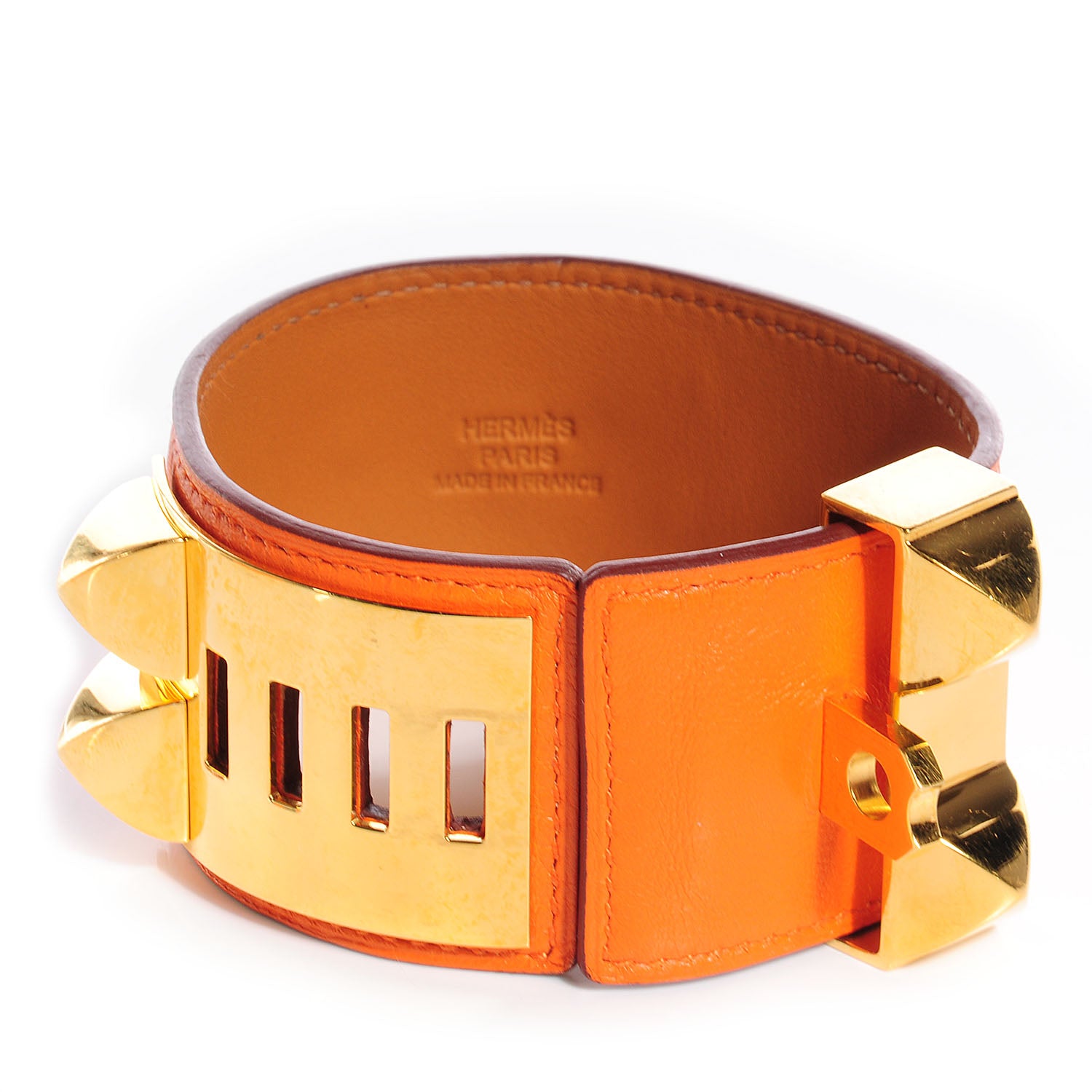 Hermes Swift Collier de Chien Small Bracelet Orange 5 of 10