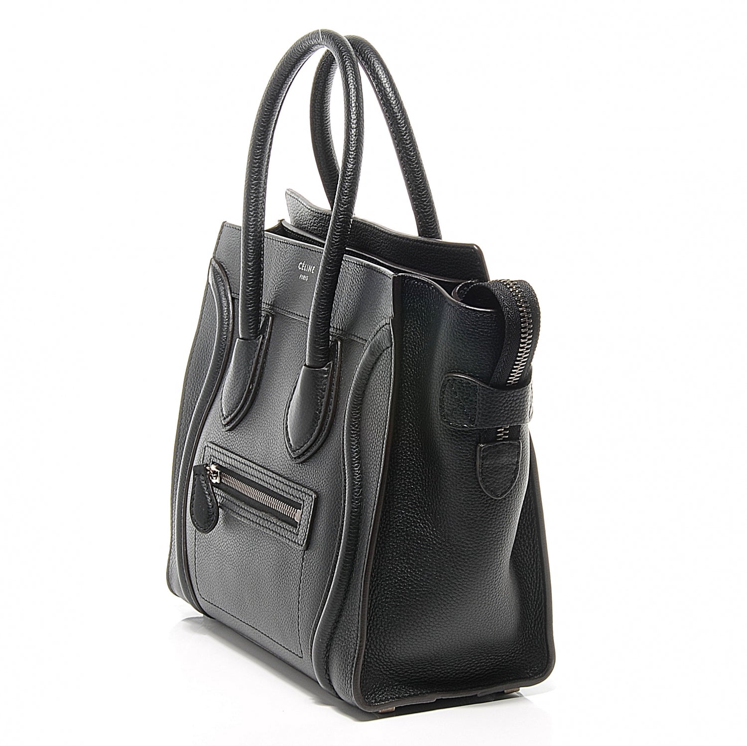 Celine Drummed Leather Micro Luggage Bag Black 5 of 8