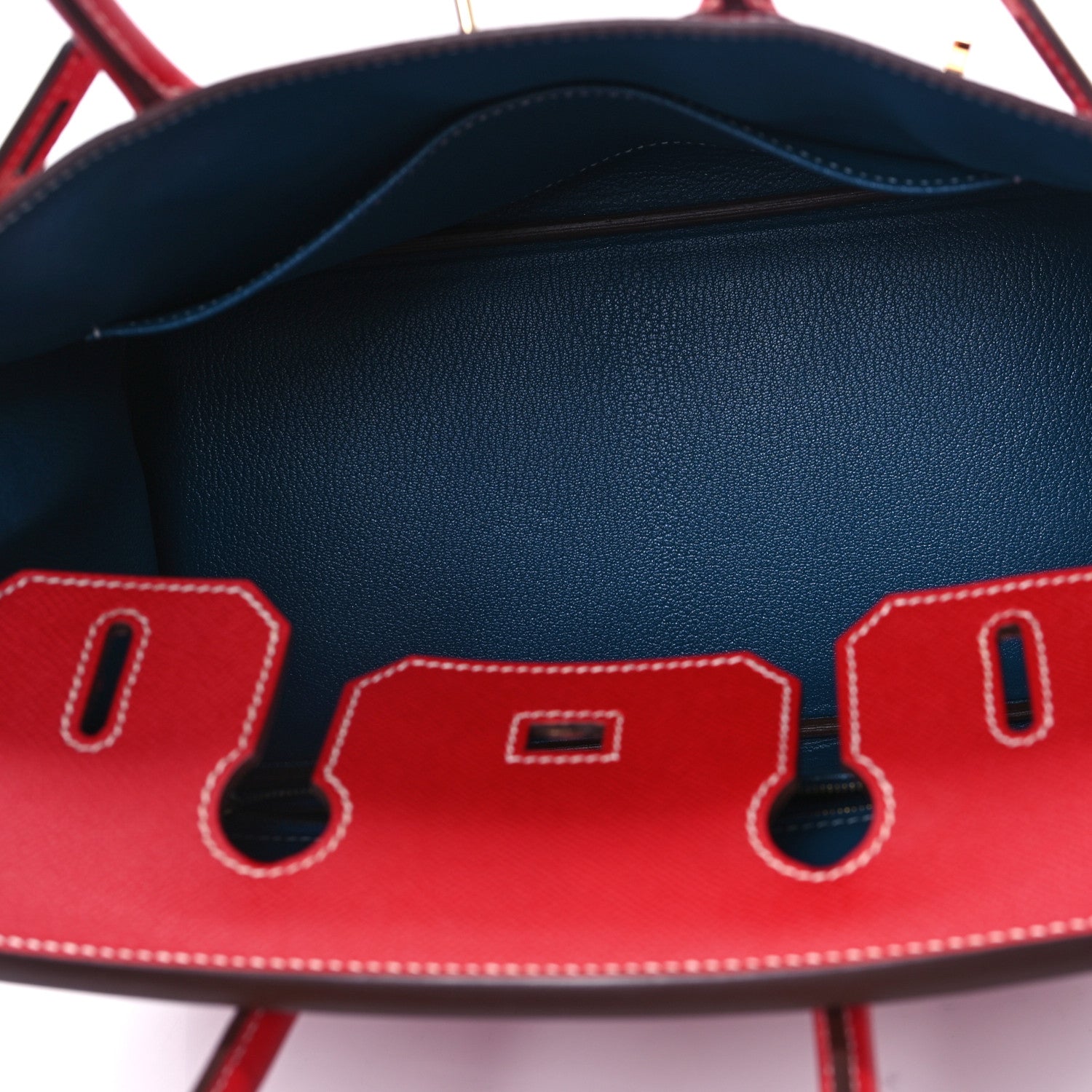 Hermes Epsom Candy Birkin 30 Rouge Casaque Bleu Thalassa 5 of 10