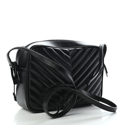 Saint Laurent Calfskin Matelasse Monogram Lou Camera Bag Black 2 of 8